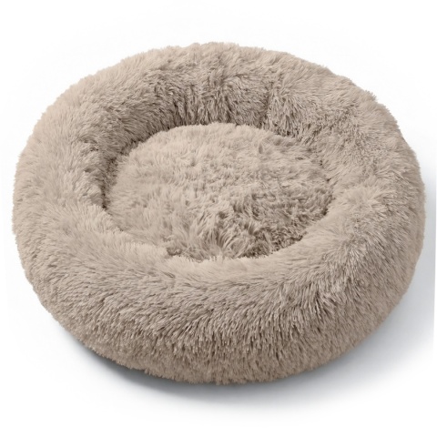 Okrągłe Włochate Legowisko Chmurka 40 cm Dla Psa i Kota - Beżowy