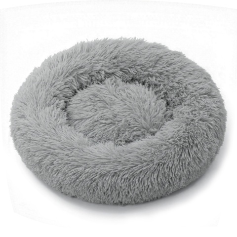 Okrągłe Włochate Legowisko Chmurka 40 cm Dla Psa i Kota - Szary