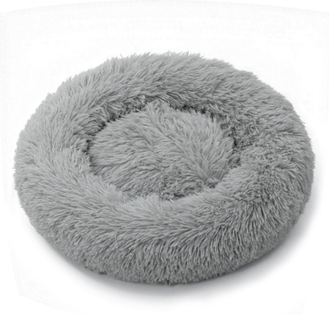 Okrągłe Włochate Legowisko Chmurka 60 cm Dla Psa i Kota - Szary