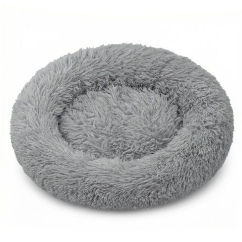 Okrągłe Włochate Legowisko Chmurka 90 cm Dla Psa i Kota - Szary