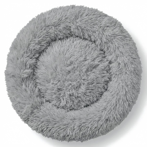 Okrągłe Włochate Legowisko Chmurka 90 cm Dla Psa i Kota - Szary