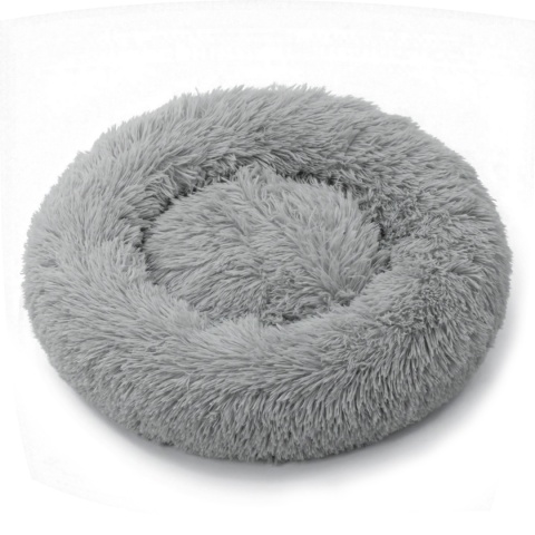 Okrągłe Włochate Legowisko Chmurka CANIS M 60 cm Dla Psa i Kota - Beż