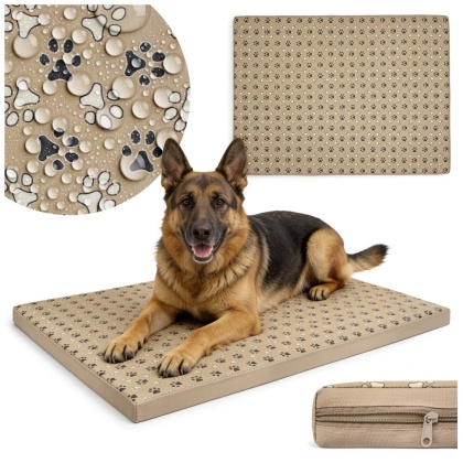 Mata dla Psa Astro DOGGURU 100X70 beż łapki