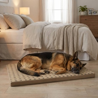 Mata dla Psa Astro DOGGURU 100X70 beż łapki