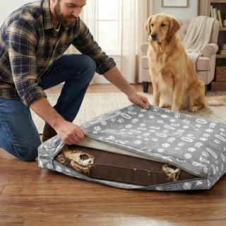 Pokrowiec dla Psa Happy Pets DOGGURU 100X70 Szary