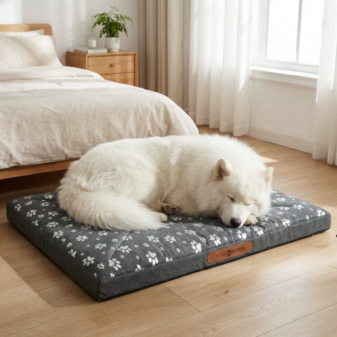 Pokrowiec dla Psa SREBRNE ŁAPKI DOGGURU 100X70 Szary