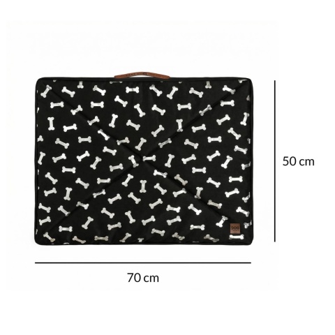 Pokrowiec dla Psa KOSTKI DOGGURU 70X50 Czarny