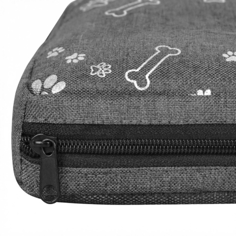 Pokrowiec dla Psa KOSTKI ŁAPKI DOGGURU 100X70 Szary