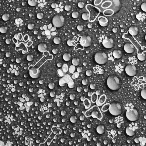 Pokrowiec dla Psa KOSTKI ŁAPKI DOGGURU 100X70 Szary