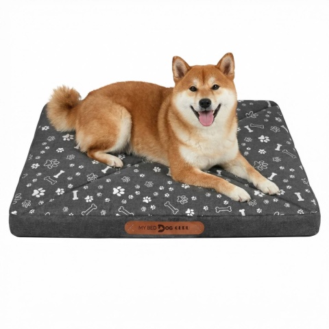 Pokrowiec dla Psa KOSTKI ŁAPKI DOGGURU 70X50 Szary