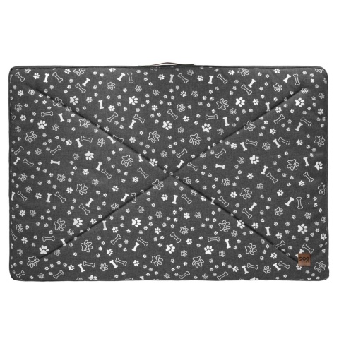 Pokrowiec dla Psa KOSTKI ŁAPKI DOGGURU 120X70 Szary