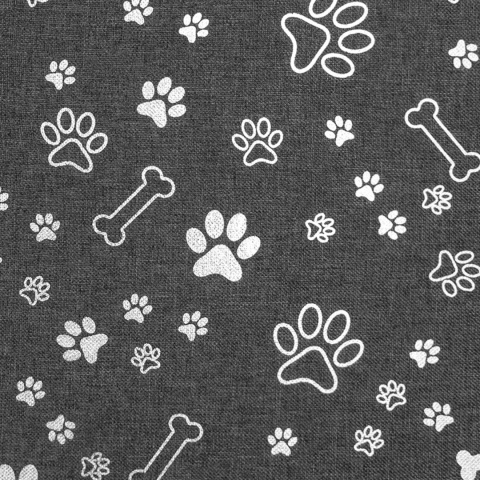 Pokrowiec dla Psa KOSTKI ŁAPKI DOGGURU 120X70 Szary