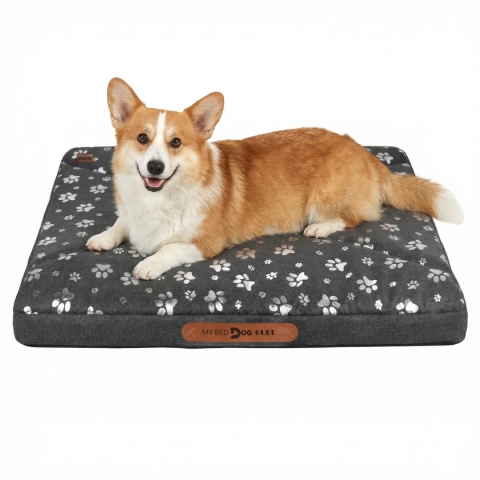 Pokrowiec dla Psa SREBRNE ŁAPKI DOGGURU 70x50 cm Szary