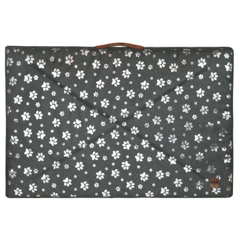Pokrowiec dla Psa SREBRNE ŁAPKI DOGGURU 70x50 cm Szary