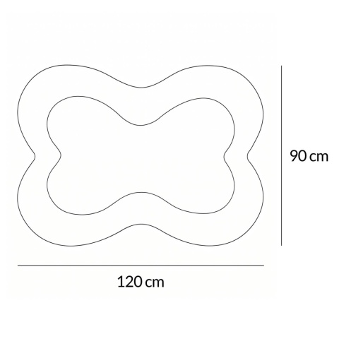 Legowisko Dla Psa 120x90 cm PLUSHY BED Beżowe
