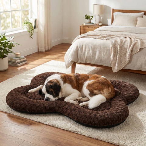 Legowisko Dla Psa 120x90 cm PLUSHY BED Brązowe