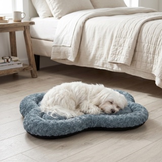 Legowisko Dla Psa 80x50 cm PLUSHY BED Grafitowy