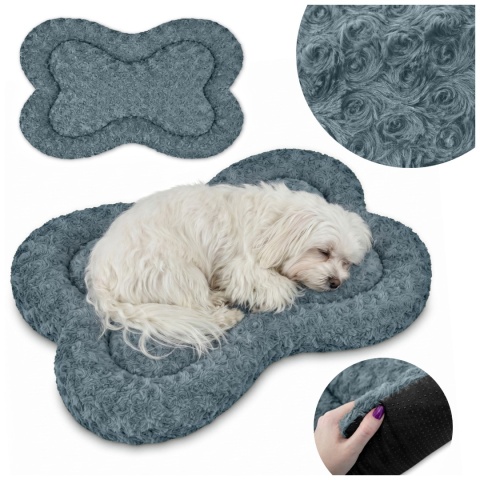 Legowisko Dla Psa 80x50 cm PLUSHY BED Grafitowy