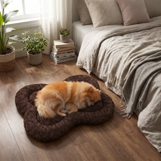 Legowisko Dla Psa 80x50 cm PLUSHY BED Brązowy