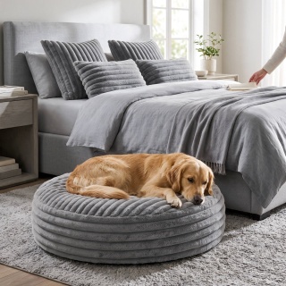 Pufa Kanapa Dla Psa i Kota 80x80 cm XL Nubo Lux - Szary