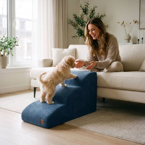 Schody Dla Psa Łagodne DOGGURU 3 stopnie - 60x30x40 cm