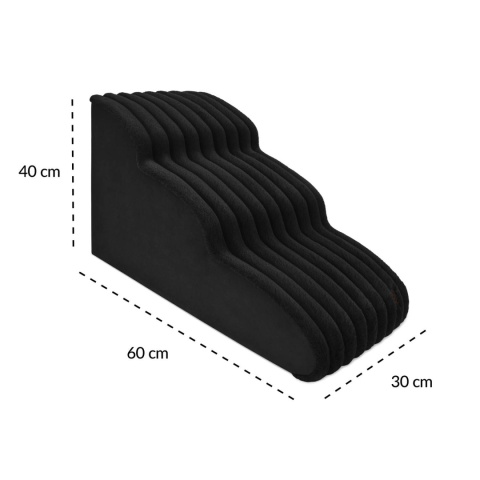 Schody Dla Psa Łagodne DOGGURU 3 stopnie Nubo Lux - 60x30x40 cm