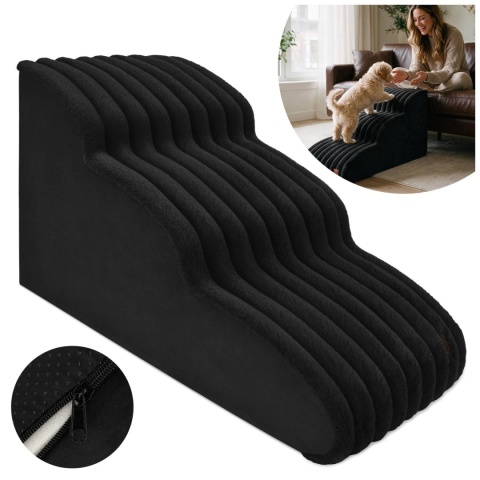Schody Dla Psa Łagodne DOGGURU 3 stopnie Nubo Lux - 60x30x40 cm