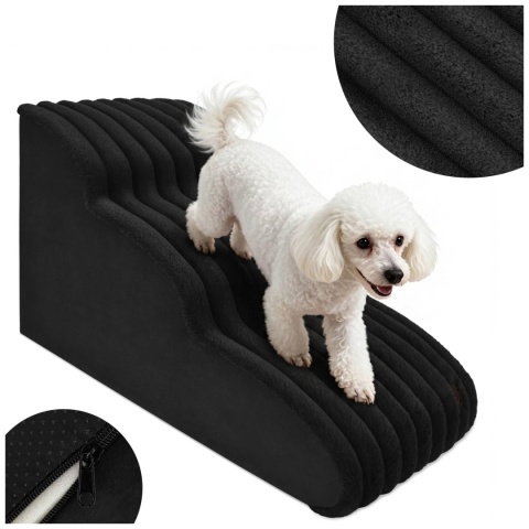 Schody Dla Psa Łagodne DOGGURU 3 stopnie Nubo Lux - 60x30x40 cm