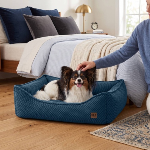Sofa Kanapa Dla Psa i Kota 70x50 cm XL FRANCO - Granat + Poduszki