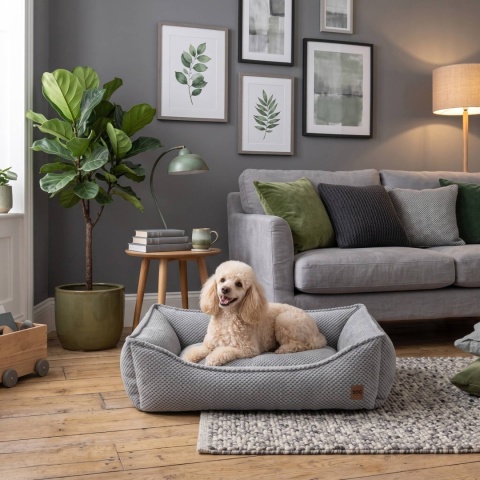 Sofa Kanapa Dla Psa i Kota 70x50 cm XL FRANCO - Szary + Poduszki