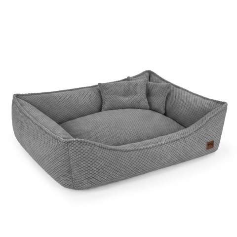 Sofa Kanapa Dla Psa i Kota 70x50 cm XL FRANCO - Szary + Poduszki
