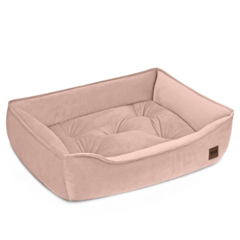 Sofa Kanapa Dla Psa i Kota 70x50 cm L VELVET - Róż + Poduszki