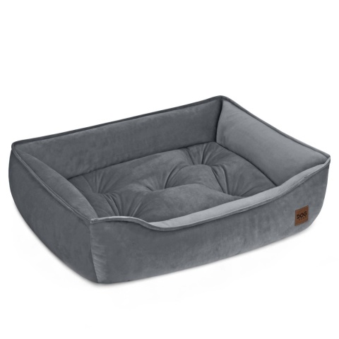 Sofa Kanapa Dla Psa i Kota 70x50 cm L VELVET - Szary + Poduszki