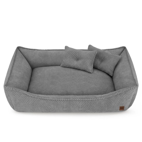 Sofa Kanapa Dla Psa i Kota 90x60 cm XL FRANCO - Szary + Poduszki