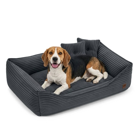 Sofa Kanapa Dla Psa i Kota 90x60 cm XL MARCO - Grafit + Poduszki