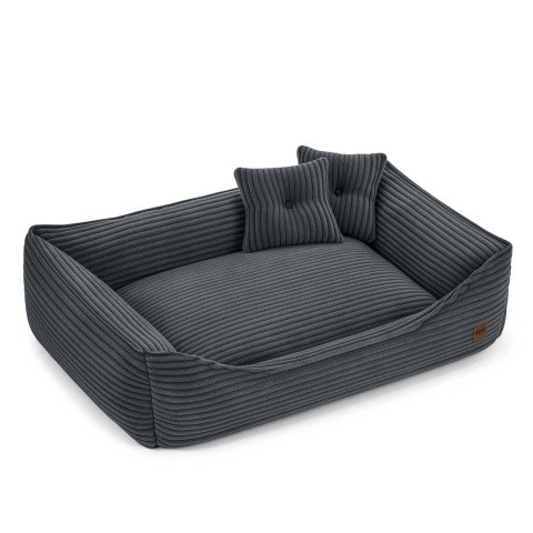 Sofa Kanapa Dla Psa i Kota 90x60 cm XL MARCO - Grafit + Poduszki