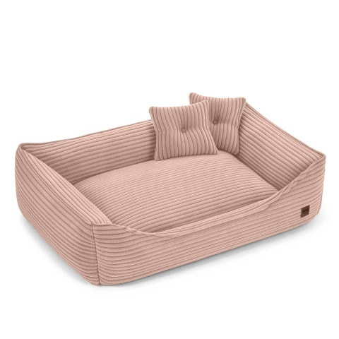 Sofa Kanapa Dla Psa i Kota 90x60 cm XL MARCO - Róż + Poduszki