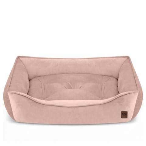 Sofa Kanapa Dla Psa i Kota 90x60 cm XL VELVET - Róż + Poduszki