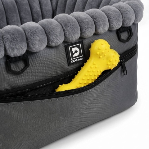 Fotelik Samochodowy Ochronny Pet Cruiser 35×25×19cm DOGGURU - Szary