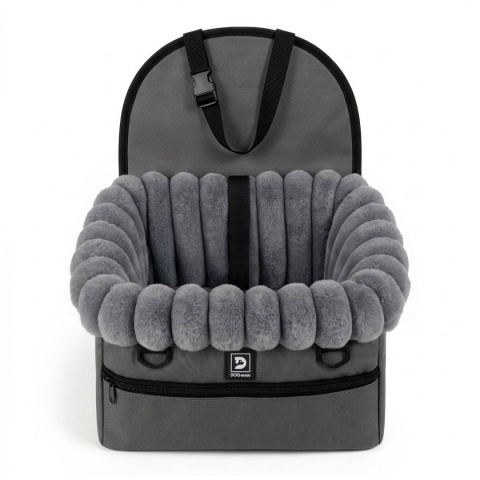 Fotelik Samochodowy Ochronny Pet Cruiser 35×25×19cm DOGGURU - Szary