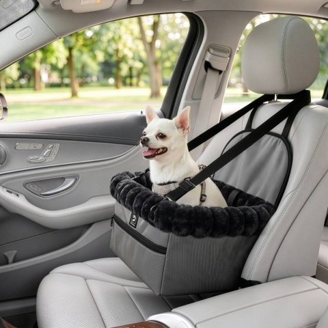 Fotelik Samochodowy Ochronny Pet Cruiser 35×25×19cm DOGGURU - Czarny